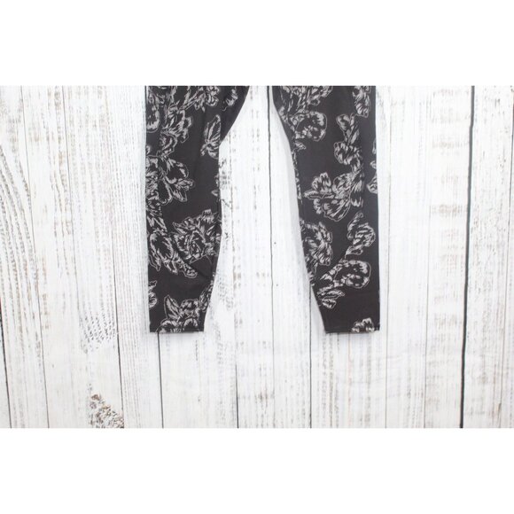 Athleta Rainier Reflective Tights Workout Yoga Aluna Bloom Black Large - Picture 4 of 11